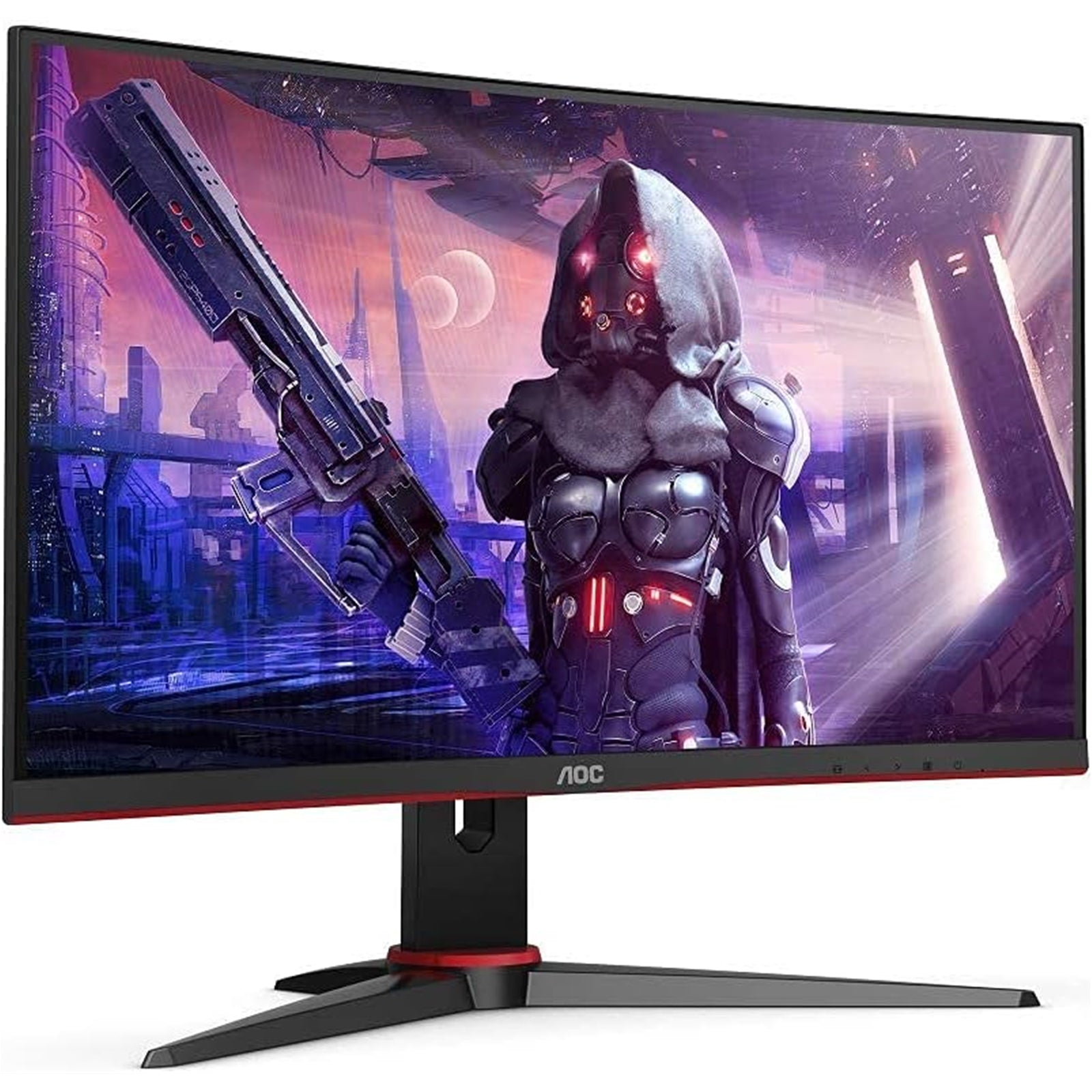 AOC C24G2AE/BK 24 Inch Curved Full HD VA Monitor, 165Hz, 1ms, DisplayPort, HDMI, VGA, Speakers, AMD FreeSync, VESA