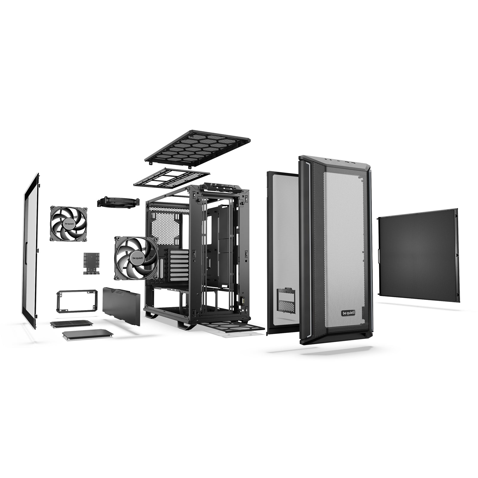 be quiet! Dark Base 701 Full Tower Gaming PC Case, Black, 3 pre-installed Silent Wings 4 140mm PWM high-speed fans, ARGB lighting with integrated ARGB controller, 3-year manufacturer's warranty