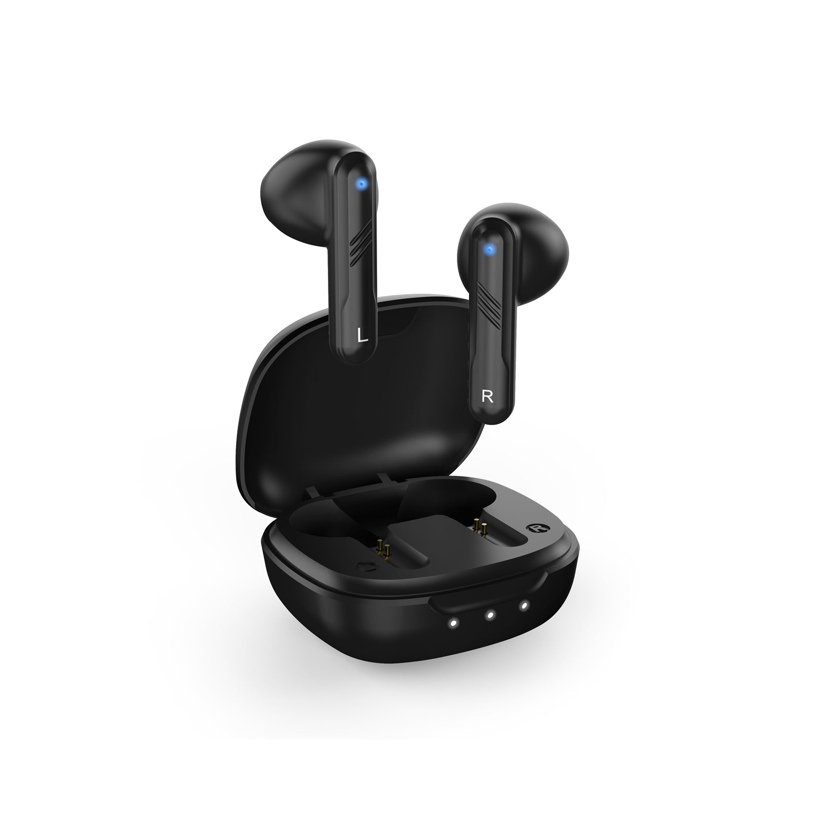 Genius HS-M905BT TWS True Wireless Earbuds, Bluetooth 5.3 Connectivity, Automatic Pairing and Touch Control Feature with Wireless Charging Case, Android, IOS and Windows Compatible, Black