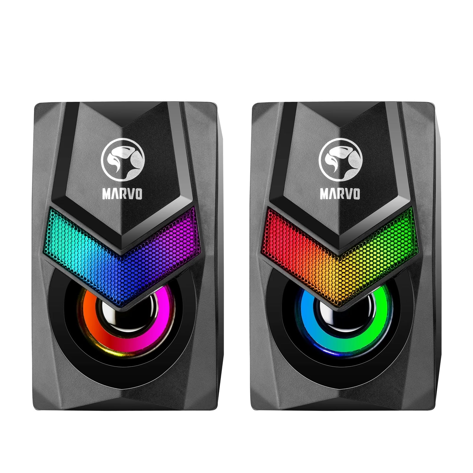 Marvo Scorpion SG-118 Havoc 10 USB Powered Stereo RGB 6W Gaming Speakers (Black)