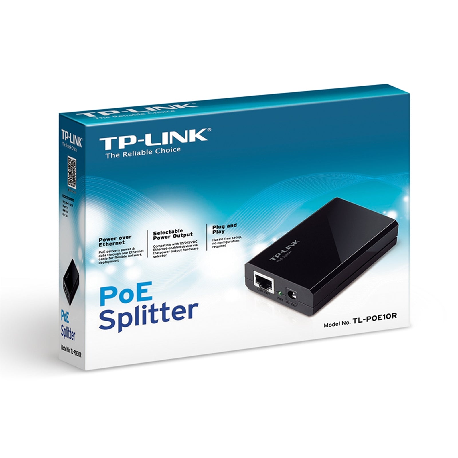 TP-Link TL-POE10R IEEE 802.3af 12VDC 1A, 9VDC 1A, 5VDC 2A PoE Splitter