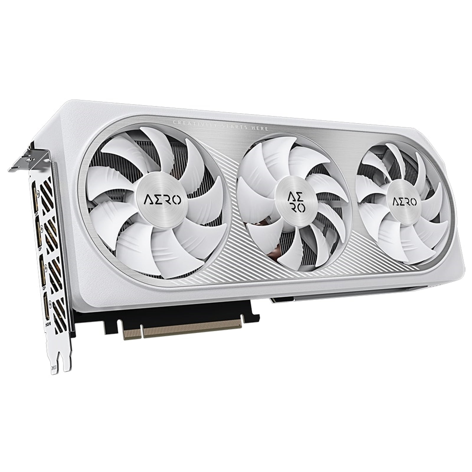 Gigabyte NVIDIA GeForce RTX 4070 SUPER AERO OC 12G Graphics Card, 12GB GDDR6X, 7168 CUDA Cores, 2565 MHz Core Clock, Triple Fan, White, RGB, 3x DisplayPorts / 1x HDMI Port