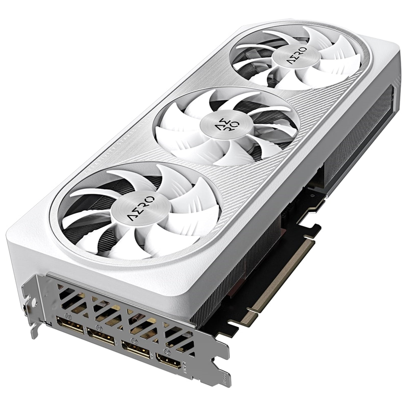 Gigabyte NVIDIA GeForce RTX 4070 Ti SUPER AERO OC Graphics Card, 16GB GDDR6X, 8448 CUDA Cores, 2655 MHz Core Clock, Triple Fan, White, 3x DisplayPorts / 1x HDMI Port