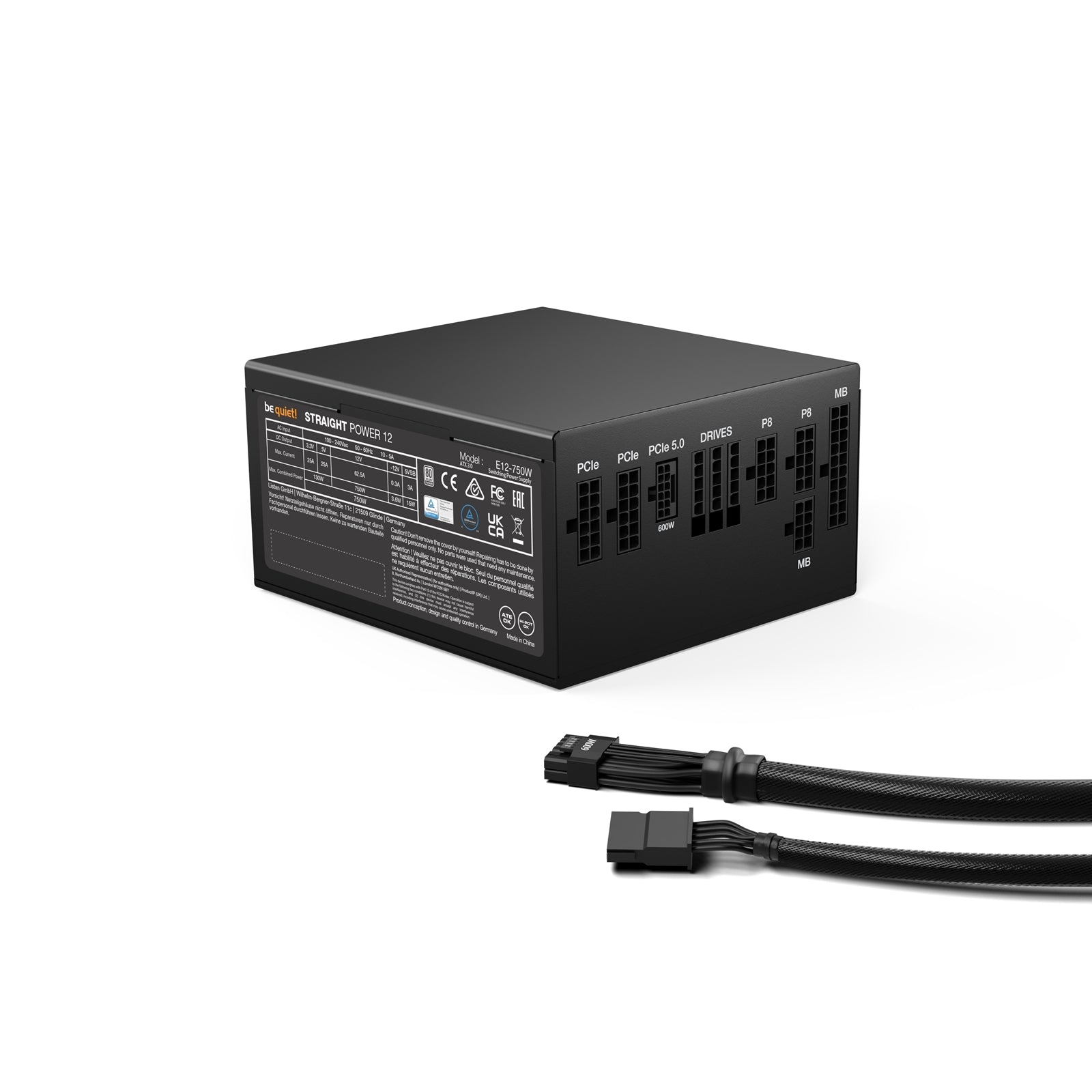 be quiet! Straight Power 12 750W PSU, 80 PLUS Platinum, Japanese Capacitors, Fully Modular, 10 Year Warranty