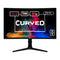 piXL CM27C7 27 Inch Curved Monitor, 165Hz, 1ms, Frameless, Freesync / G-Sync, Full HD, HDMI, Display Port, USB, Black with RGB Lighting, VESA Mount, Height Adjustable