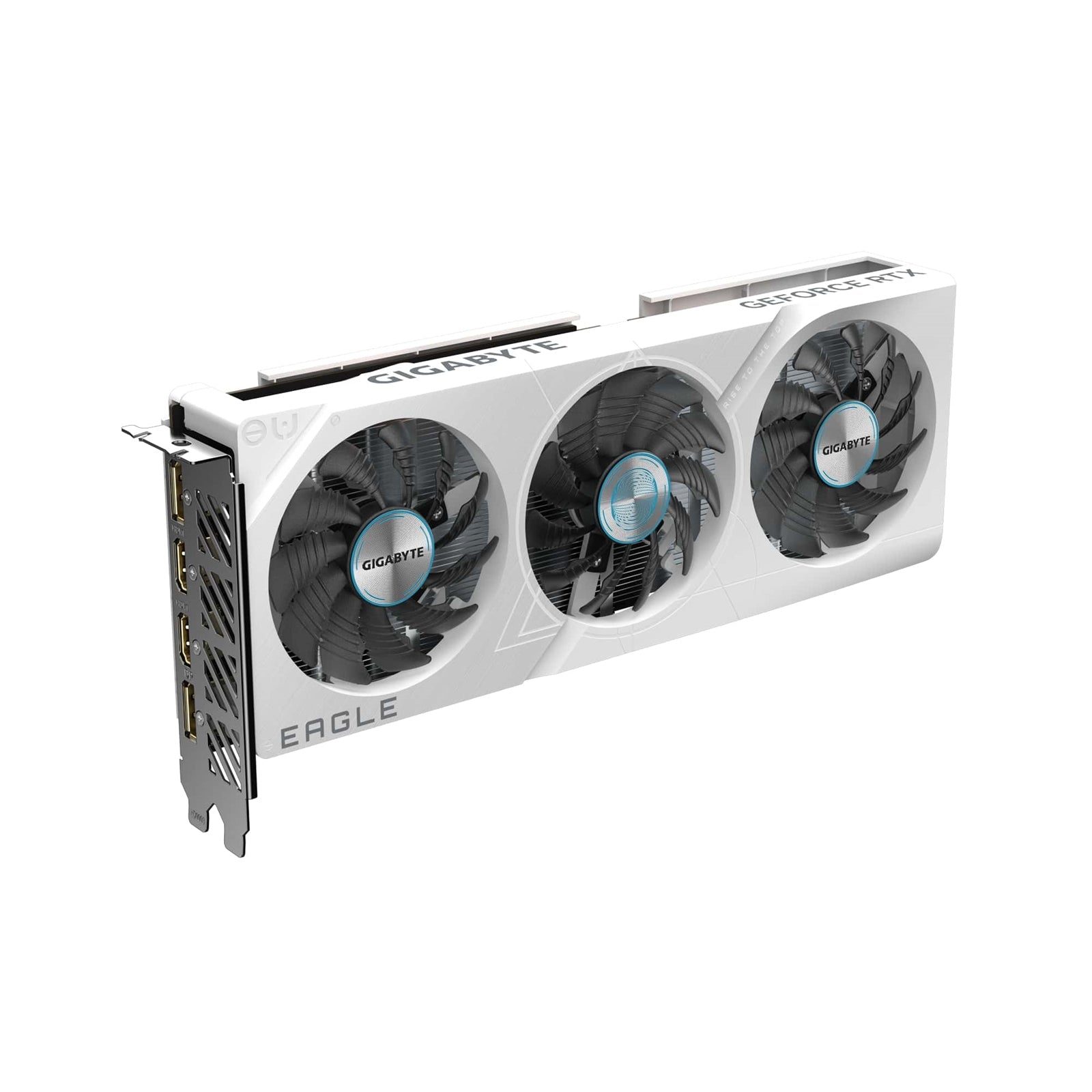 Gigabyte NVIDIA GeForce RTX 4060 EAGLE OC ICE 8G Graphics Card, 8GB GDDR6, 3072 CUDA Cores, 2505 MHz Core Clock, Triple Fan, White, 2x DisplayPorts / 2x HDMI Ports