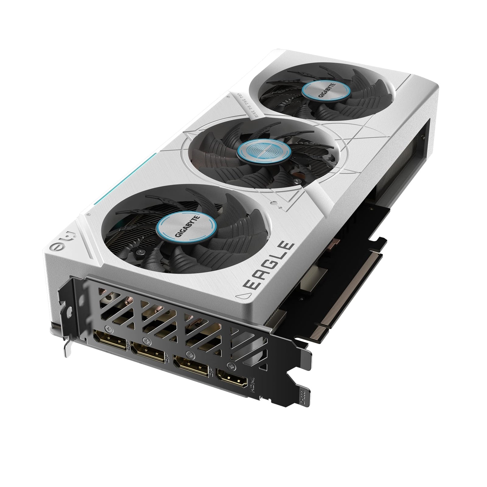 Gigabyte NVIDIA GeForce RTX 4070 Ti SUPER EAGLE OC ICE Graphics Card, 16GB GDDR6X, 8448 CUDA Cores, 2640 MHz Core Clock, Triple Fan, White, RGB, 3x DisplayPorts / 1x HDMI Port