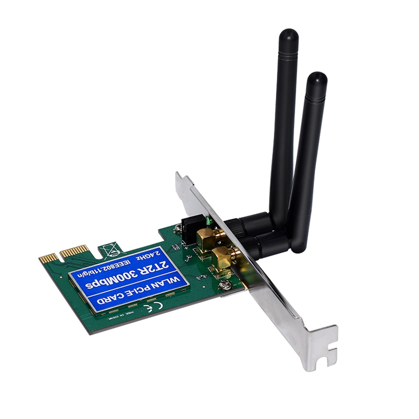 Prevo 300mbps N300 PCI Express Wireless Adapter with Additional Low Profile Bracket