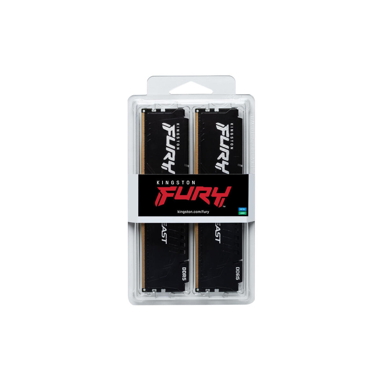 Kingston 32GB 6400MT/s DDR5 CL32 DIMM (Kit of 2) FURY Beast Black XMP