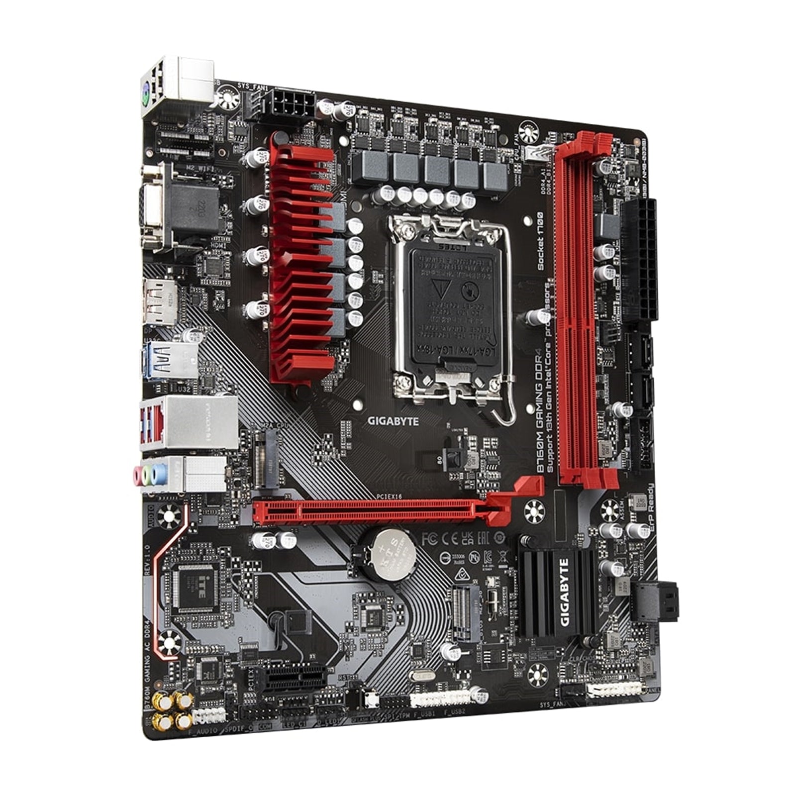 Gigabyte B760M GAMING DDR4 Intel 1700 Socket Motherboard, Micro-ATX, 2x DDR4 Slots, 2x M.2 Sockets, 1x USB-C Port, 2.5GbE LAN, 1x D-Sub / 1x DisplayPort / 1x HDMI Port