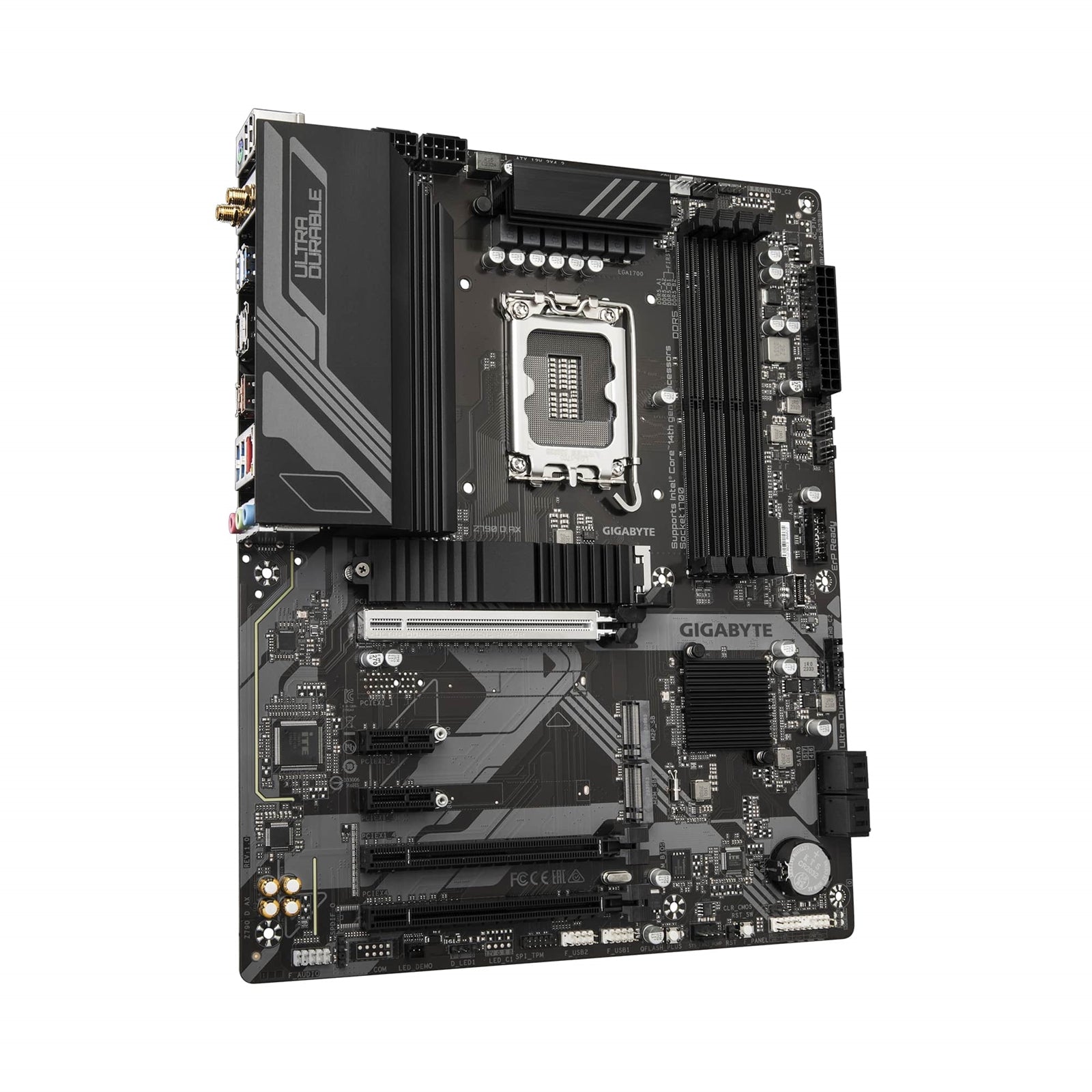 Gigabyte Z790 D AX Ultra Durable Intel 1700 Socket Motherboard, ATX, 4x DDR5 Slots, 3x M.2 Sockets, 2x USB-C Port, 2.5GbE LAN, Wi-Fi 6E, 1x DisplayPort / 1x HDMI Port