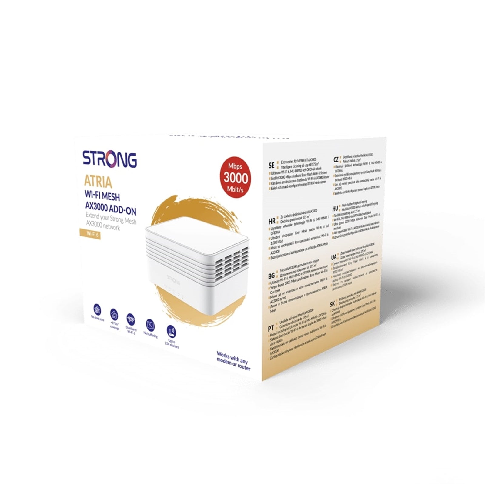 Strong MESHAX3000ADDUK AX3000 Whole Home Wi-Fi 6 Mesh System/Additional Unit (1 Pack) - 1,600sq.ft Coverage