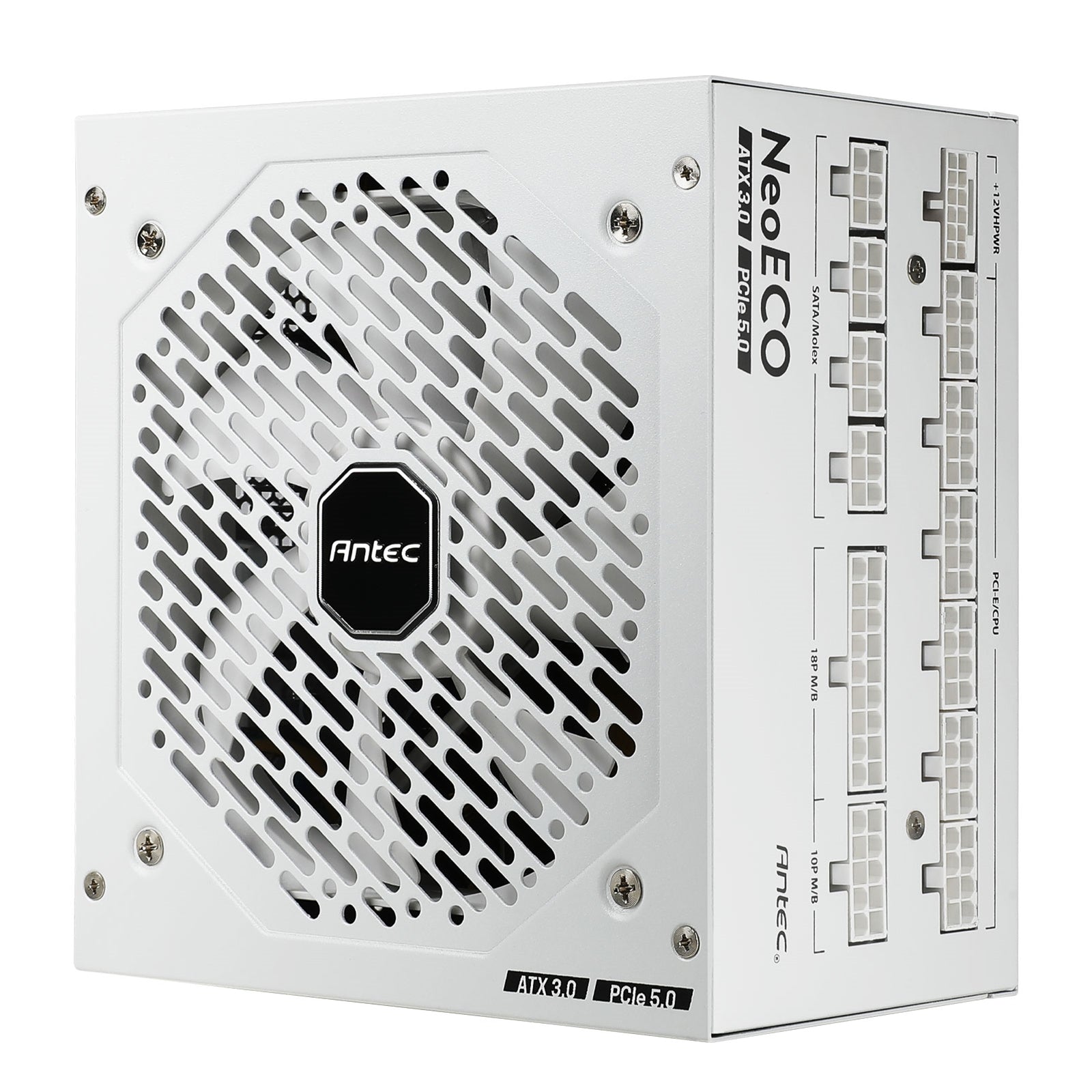 Antec NE1000G M, White, PCIe 5.0 Ready, Fully Modular, 80PLUS Gold, Single Rail, 83A, 120mm FDB Fan, ATX3.0 PSU