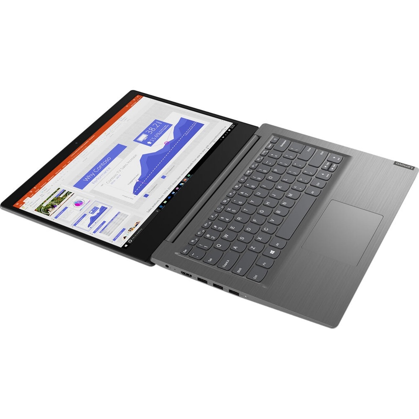 Lenovo V14 IIL Laptop, 14 Inch HD Anti-glare Screen, Intel Core i3-1005G1 10th Gen, 8GB DDR4 RAM, 256GB SSD, Intel UHD Graphics, Windows 10 Pro, Iron Grey with 2 year warranty