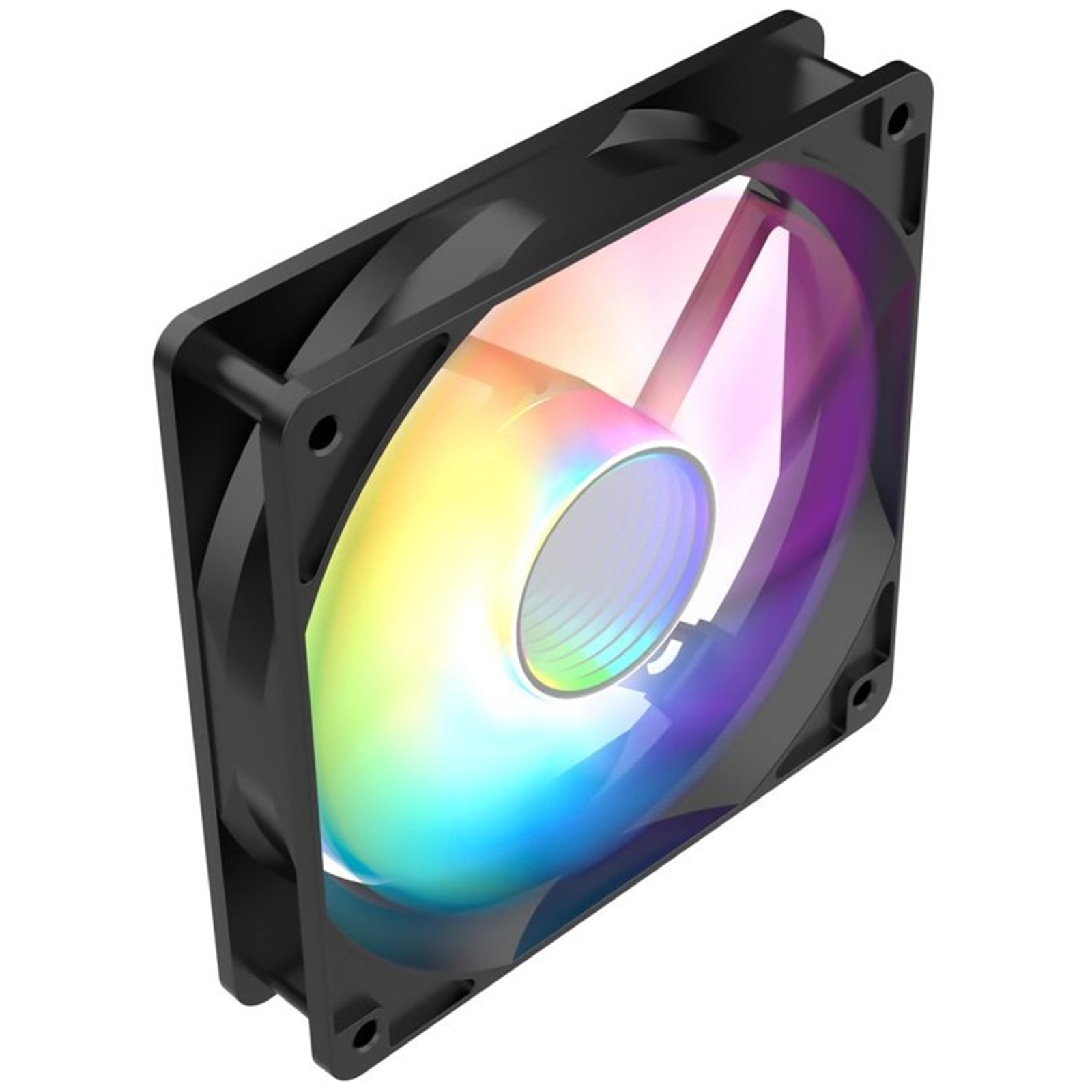 CIT Halo 120mm Infinity ARGB Black 4-Pin PWM High-Performance PC Cooling Fan with Addressable RGB Lighting and Superior Airflow