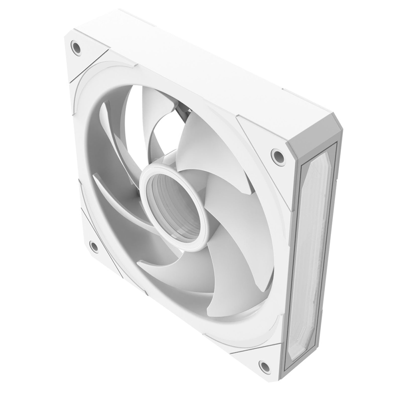 CIT Lightning 120mm Three-Sided Infinity ARGB White 3-Pin PC Cooling Fan - High-Performance RGB Case Fan