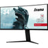 iiyama G-Master GCB3480WQSU-B1 34 Inch Red Eagle Ultra Wide Curved Gaming Monitor, Black, 3440x1440, 0.4ms, 180hz, FreeSync, HDMI, Display Port, USB Hub, Speakers, Int PSU, Height Adjustable, VESA