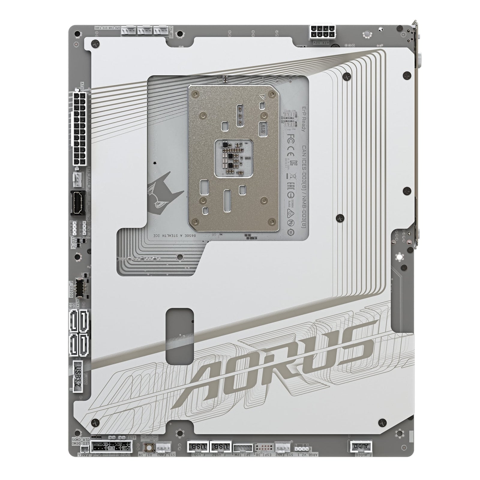 Gigabyte B650E AORUS STEALTH ICE AMD AM5 Socket Motherboard, ATX, 4x DDR5 Slots, 3x M.2 Sockets, 2x USB-C Port, Fitted I/O Shield, 2.5GbE LAN, Wi-Fi 7, 2x HDMI Port / 1x USB-C