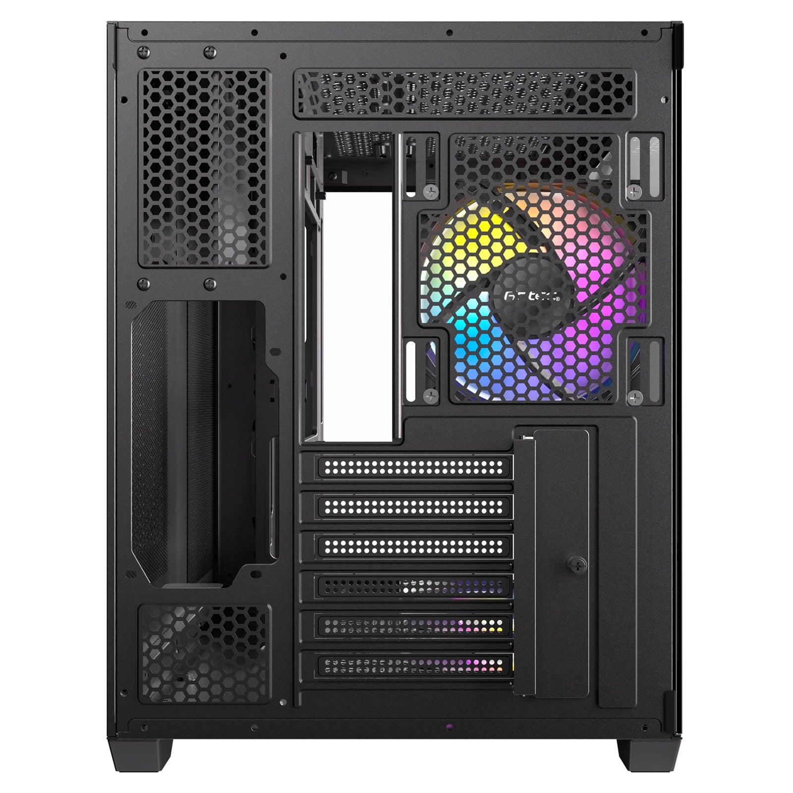 Antec CX800 Wood ARGB Mid-Tower PC Case - 270' Panoramic View, Tempered Glass, 9 Fan Positions, USB Type-C