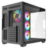 CRONUS Pallas Case, Gaming, Black, Mid Tower, 1 x USB 3.0 / 2 x USB 2.0, Tempered Glass Front & Side Window Panels, RGB LED Fans, ATX, Micro ATX, Mini-ITX, Stealth Motherboard Compatible