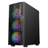 CRONUS Oceanus Case, Gaming, Black, Mid Tower, 1 x USB 3.0 / 2 x USB 2.0, Tempered Glass Front & Side Window Panels, Addressable RGB LED Fans, ATX, Micro ATX, Mini-ITX