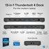 Plugable TBT4-UD5 ThunderBolt 4 Dual Monitor (2x 4K or 1x 8K) 96W USB-C PD Docking Station