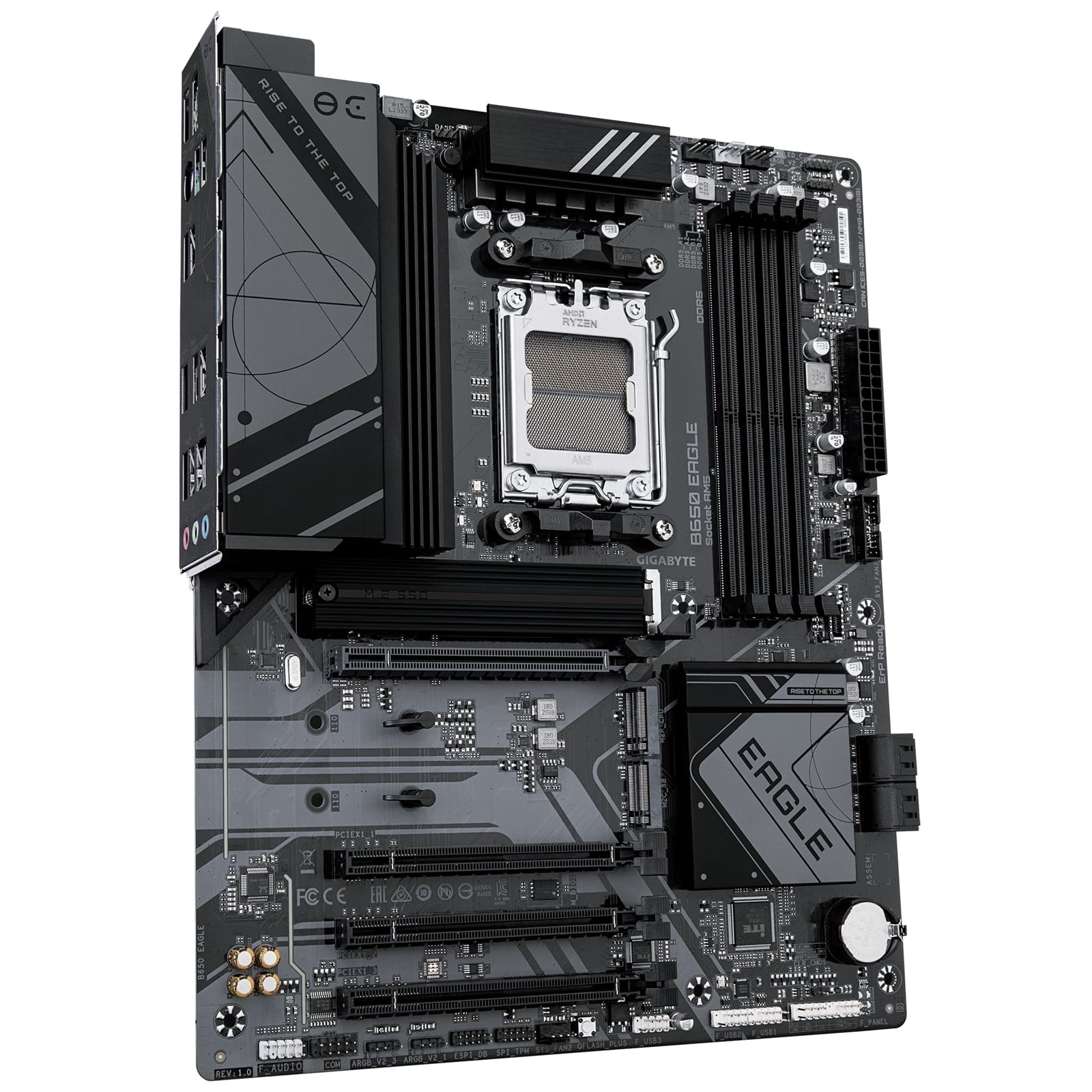 Gigabyte B650 EAGLE AMD AM5 Socket Motherboard, ATX, 4x DDR5 Slots, 3x M.2 Sockets, 2x USB-C Port, Fitted I/O Shield, GbE LAN, 1x DisplayPort / 1x HDMI Port