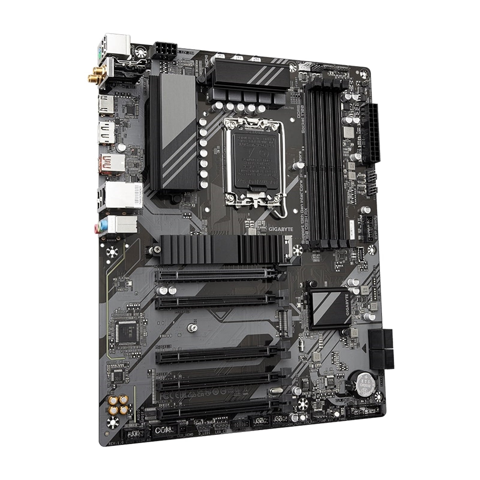 Gigabyte B760 DS3H AX Ultra Durable Intel 1700 Socket Motherboard, ATX, 4x DDR5 Slots, 2x M.2 Sockets, 2x USB-C Port, Fitted I/O Shield, GbE LAN, Wi-Fi 6E, 1x DisplayPort / 1x HDMI Port