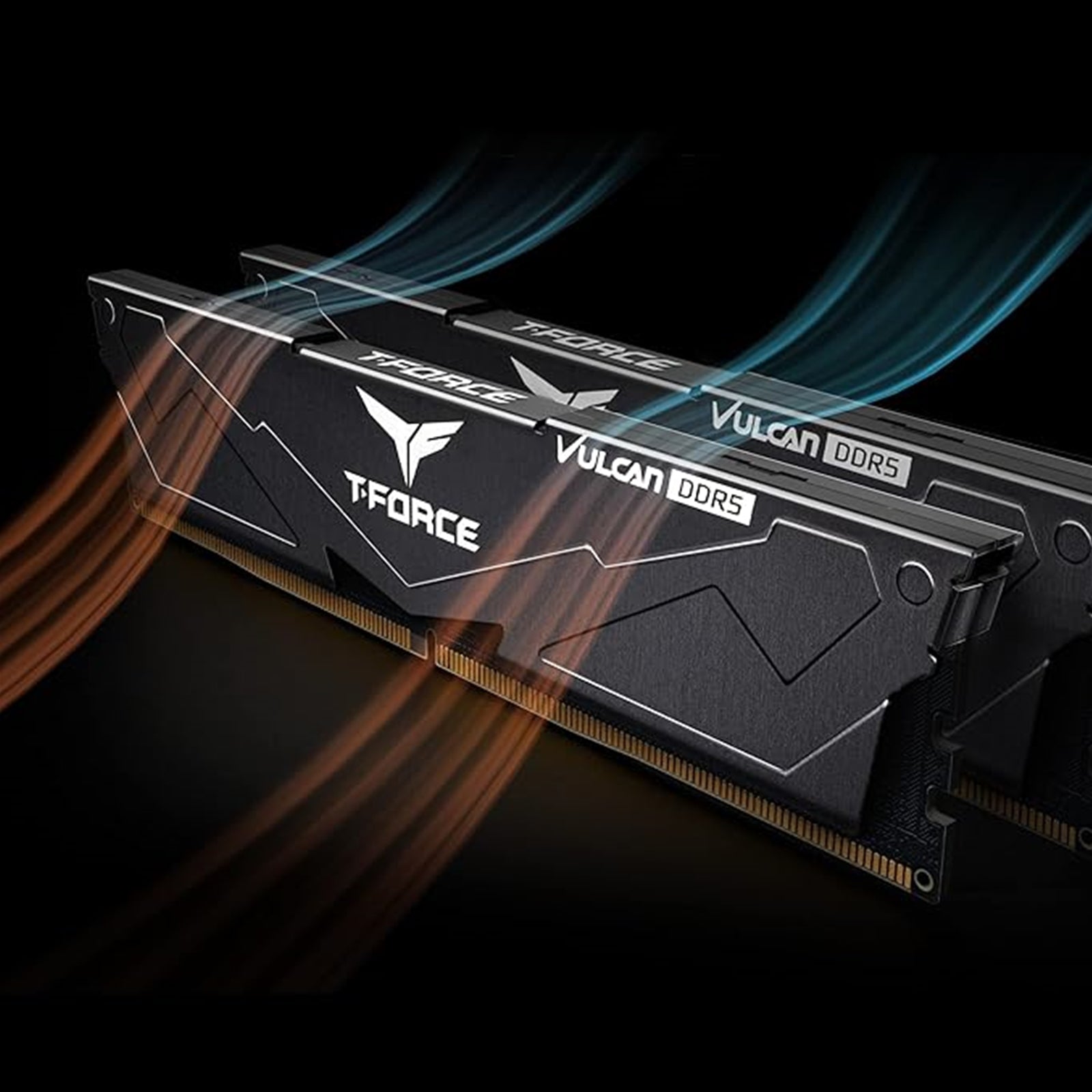 Team T-Force Vulcan 32GB System Memory (2 x 16GB), DDR5 6400, 40-40-40-84, 1.35v, Black