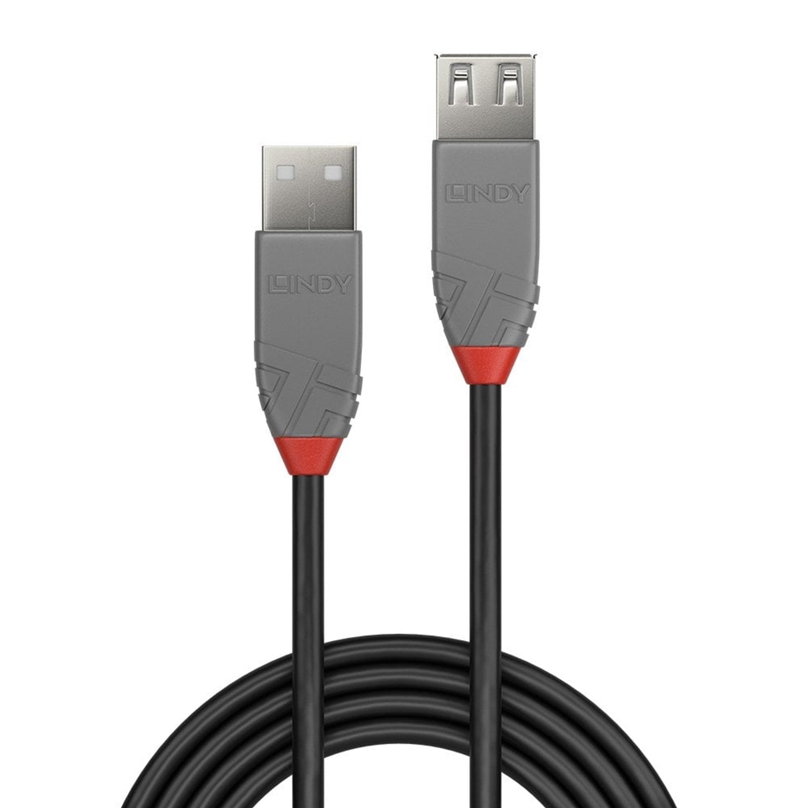 Lindy 36701 0.5m USB-A (M) 2.0 To USB-A (F) 2.0 Anthra Line 480Mbps Extension Cable - Black