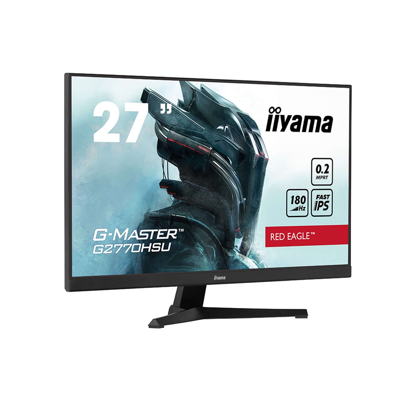 iiyama G-Master GB2770HSU-B6 Red Eagle 27 Inch Monitor Gaming Monitor, Black, Ultra Slim Bezel, Fast IPS IGZO, 180Hz, 0.2ms, FreeSync, HDMI, Display Port, USB Hub, Height Adjustable, Pivot, VESA