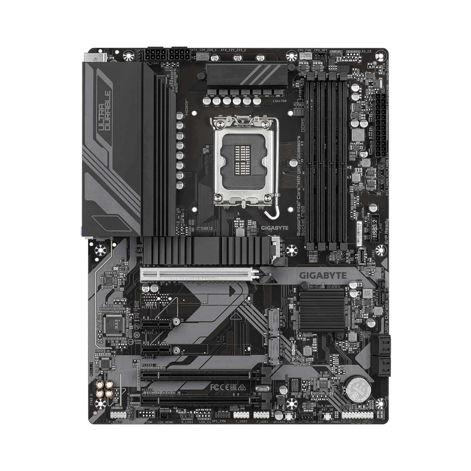 Gigabyte Z790 D Ultra Durable Intel 1700 Socket Motherboard, ATX, 4x DDR5 Slots, 3x M.2 Sockets, 2x USB-C Port, 2.5GbE LAN, 1x DisplayPort / 1x HDMI Port