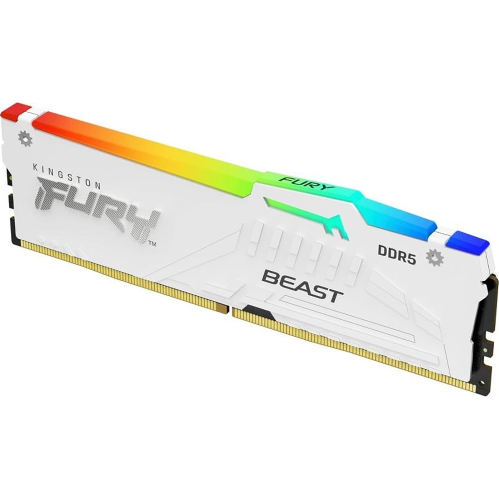 Kingston FURY Beast White RGB Kit, 32 GB (2 x 16GB), DDR5, 5600MHz, Unbuffered, 288-pin, DIMM, CL36, 1.25v