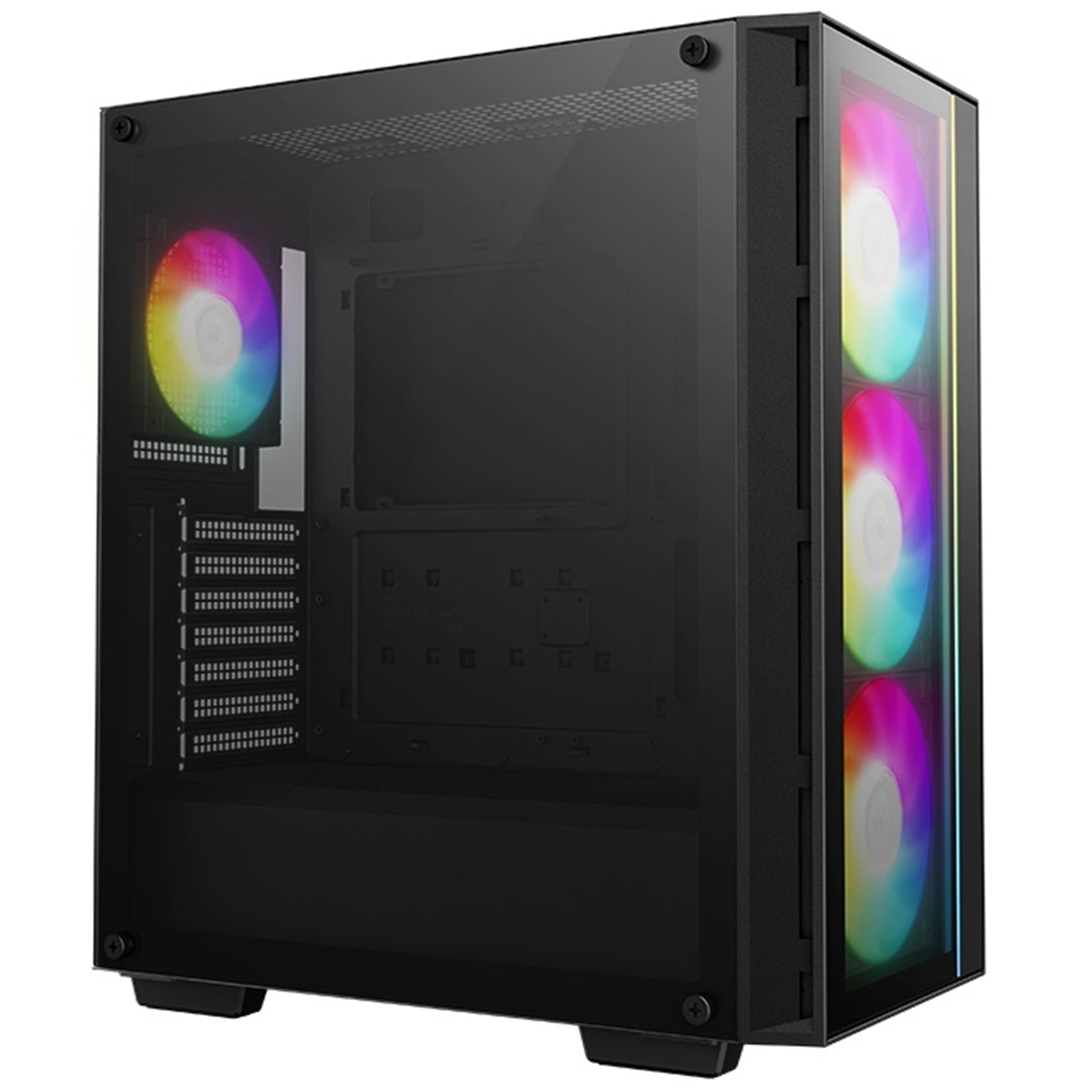 DeepCool MATREXX 55 V4 C Mid-Tower ATX Case, Type-C and USB 3.0,  front ARGB fans and front LED strip, Tempered Glass Side Panel