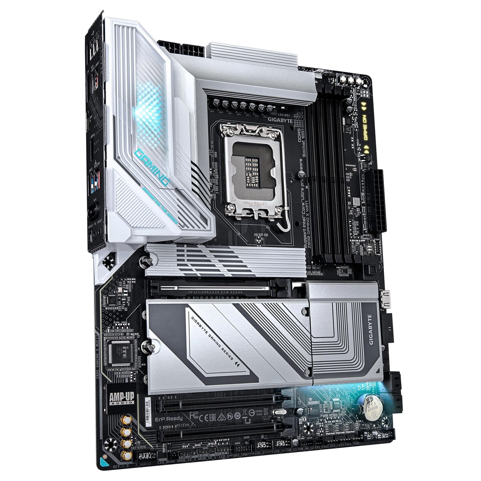 Gigabyte Z890 GAMING X WIFI7 Intel 1851 Socket Motherboard, ATX, 4x DDR5 Slots, 4x M.2 Sockets, 2x USB-C Port, Fitted I/O Shield, 2.5GbE LAN, Wi-Fi 7, 1x DisplayPort / 1x HDMI / 1x USB-C (USB4)