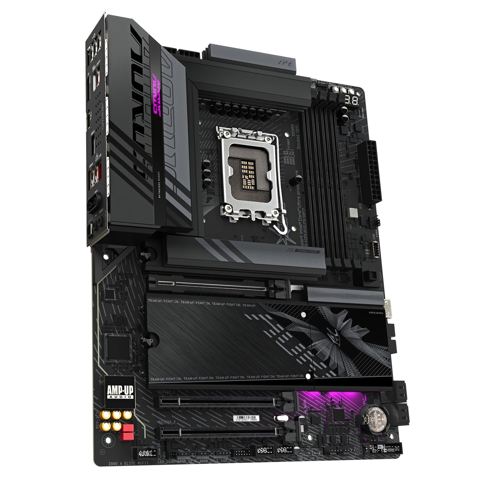 Gigabyte Z890 AORUS ELITE WIFI7 Intel 1851 Socket Motherboard, ATX, 4x DDR5 Slots, 4x M.2 Sockets, 2x USB-C Port, Fitted I/O Shield, 2.5GbE LAN, Wi-Fi 7, 1x DisplayPort / 1x HDMI / 1x USB-C (USB4)