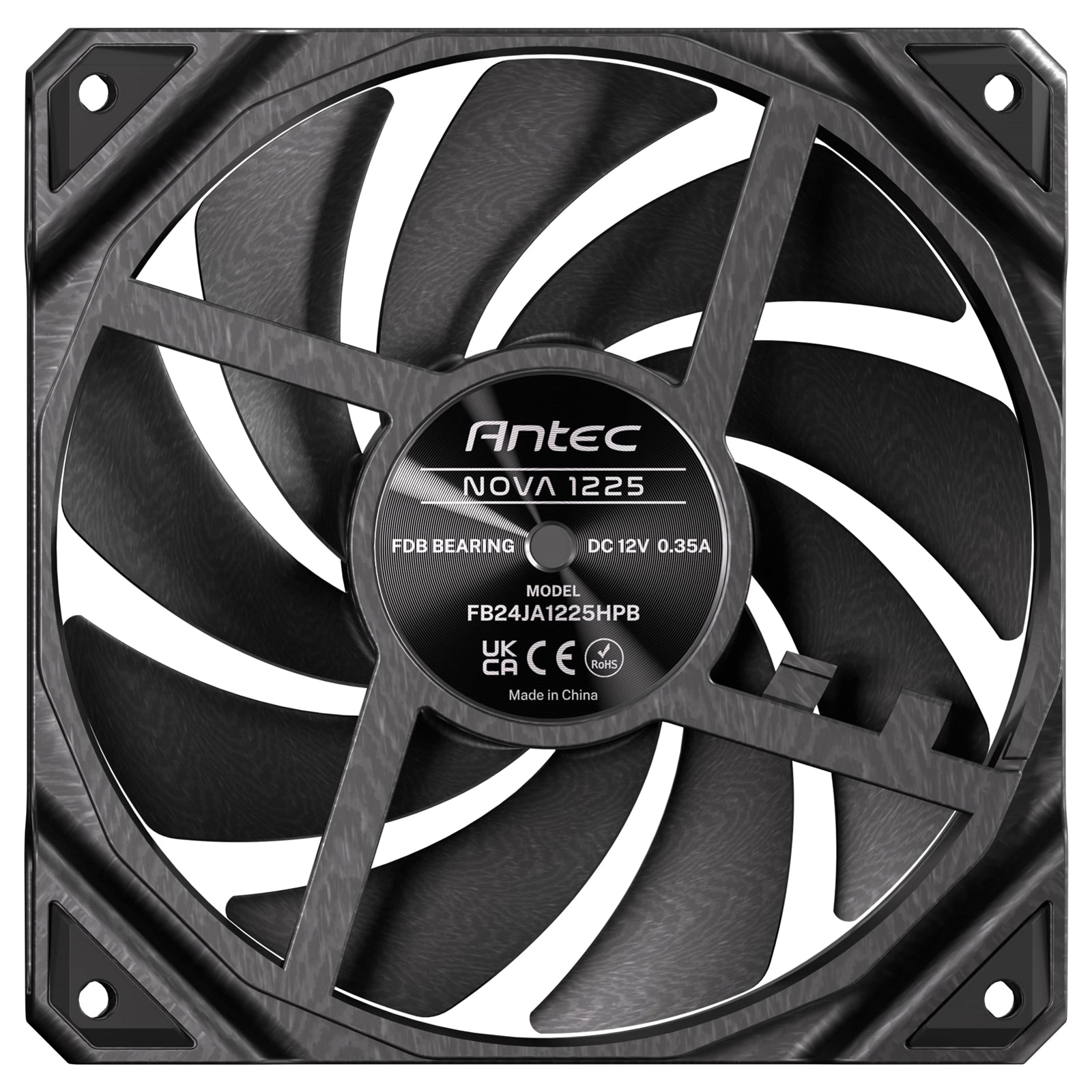 Antec NOVA 120 PWM Fan - High-Performance Cooling with Fluid Dynamic Bearing, Precise Three-Phase Speed Control, Industrial-Grade Metal Construction, and Dustproof Design