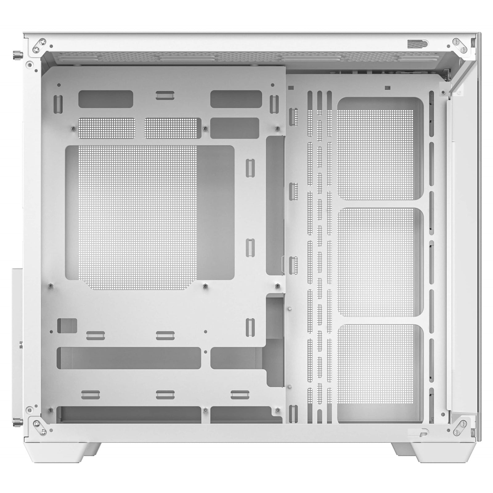 DeepCool CG530 Dual-Chamber Computer Case, Tempered Glass Panels, Advanced Cooling Support, Exceptional Cable Management, White