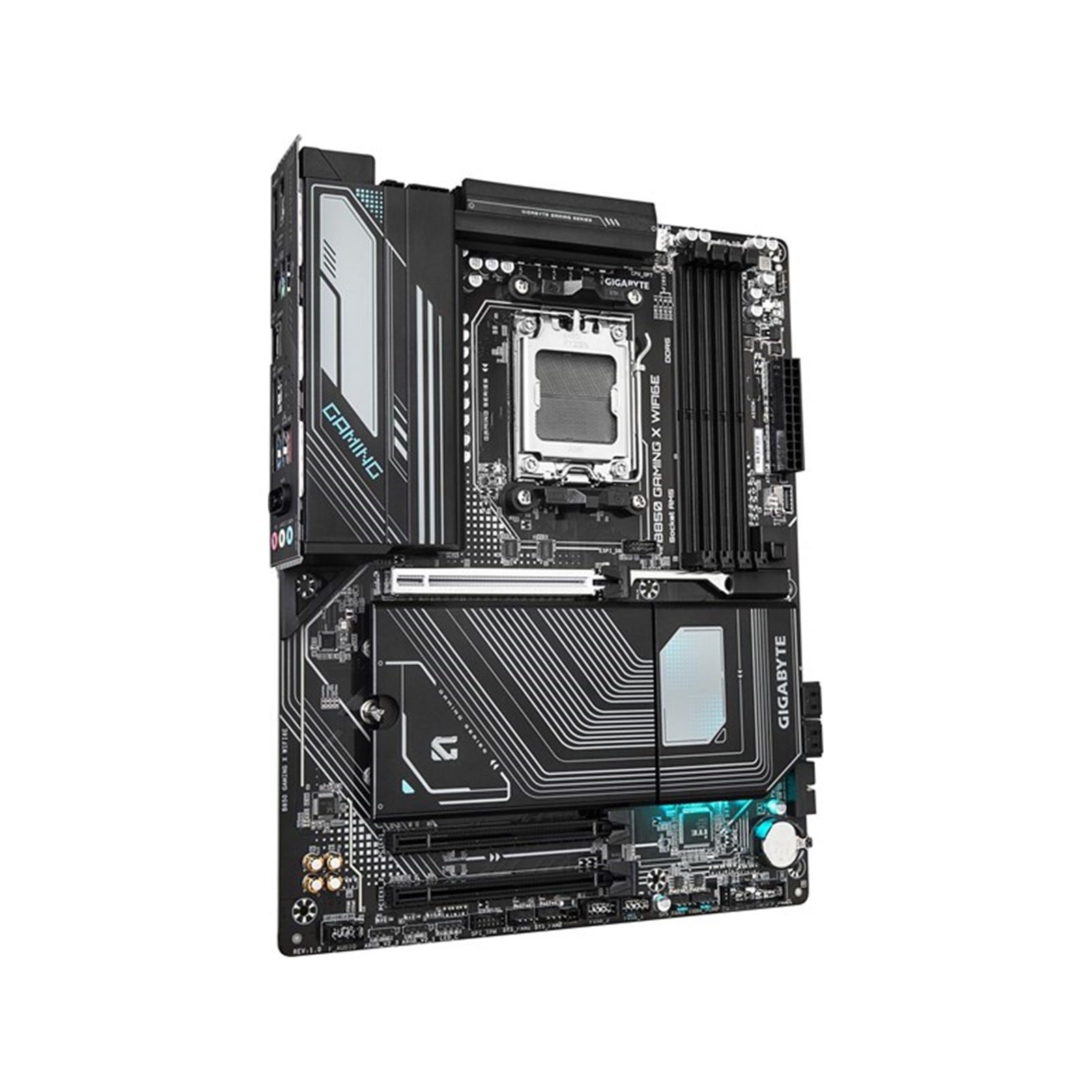 Gigabyte B850 GAMING X WIFI6E AMD AM5 Socket Motherboard, ATX, 4x DDR5 Slots, 3x M.2 Sockets, 2x USB-C Port, Fitted I/O Shield, 2.5GbE LAN, Wi-Fi 6E, 1x DisplayPort / 1x HDMI Port