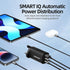 SUMVISION Universal 3 Port USB Black Laptop Wall Charger, 65W, GaN, Multiport USB Connections with Type-C, USB-A QC 3.0 Fast Charge & USB-A, Includes UK Plug, Suitable for USB-C Laptop Charging, UK Design and Free UK Tech Support