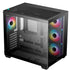 DeepCool CG530 4F Mid-Tower Case with Tempered Glass Panels, 4 Pre-Installed ARGB Fans, and Optimal Airflow Support, Black