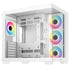 DeepCool CG530 4F Mid-Tower Case with Tempered Glass Panels, 4 Pre-Installed ARGB Fans, and Optimal Airflow Support, White