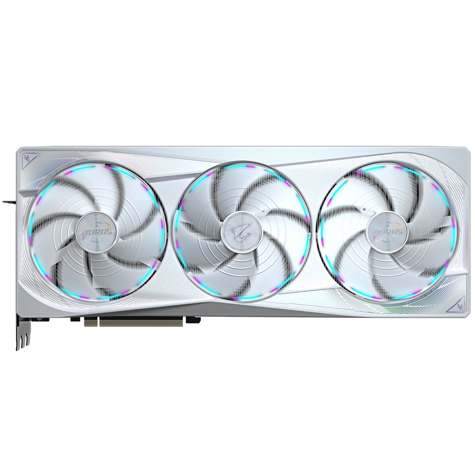 Gigabyte NVIDIA GeForce RTX 5080 AORUS MASTER ICE 16G Graphics Card, 16GB GDDR7, 10752 CUDA Cores, 2805 MHz Core Clock, Triple Fan, White, RGB, 3x DisplayPorts / 1x HDMI Port