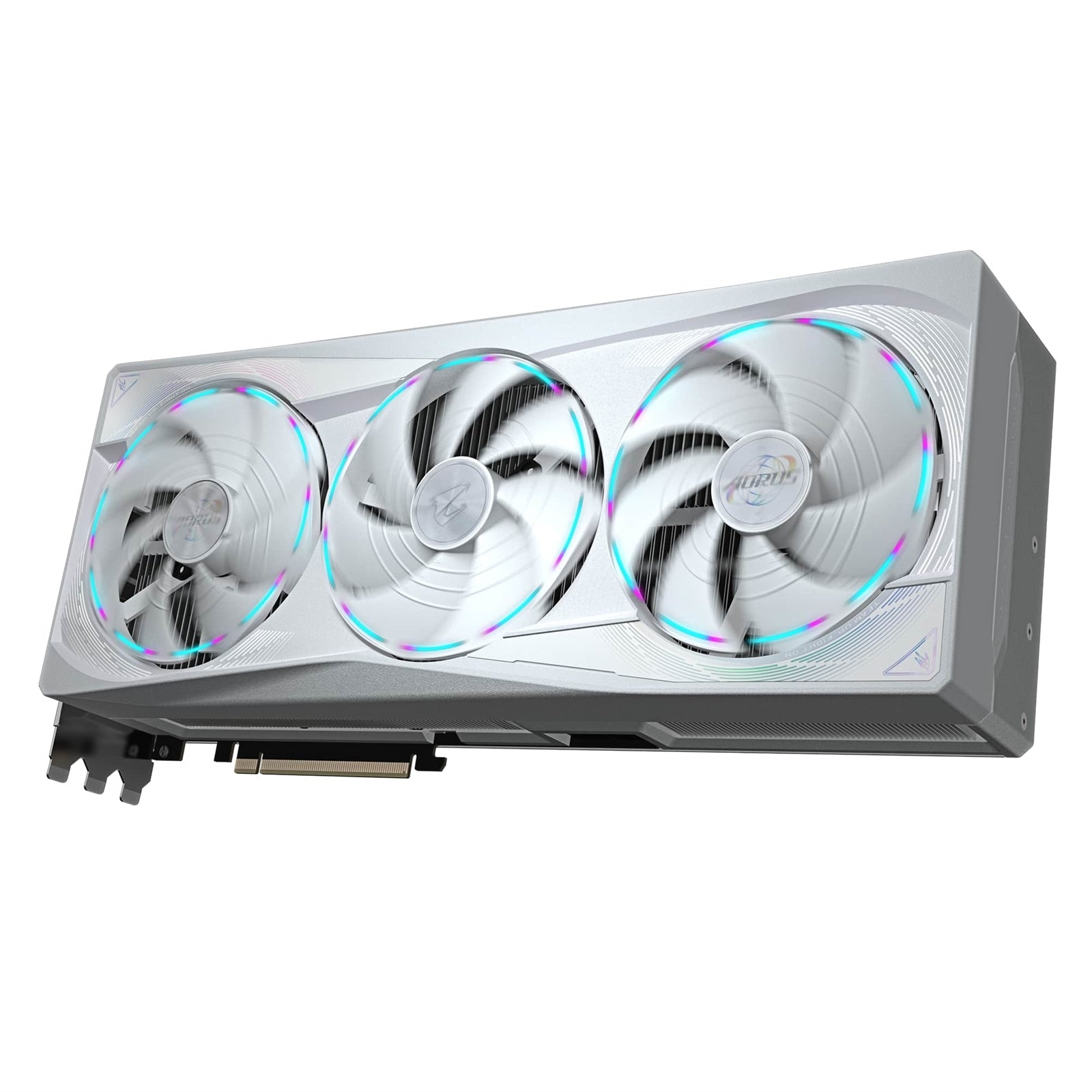 Gigabyte NVIDIA GeForce RTX 5090 AORUS MASTER ICE 32G Graphics Card, 32GB GDDR7, 21760 CUDA Cores, 2655 MHz Core Clock, Triple Fan, White, RGB, 3x DisplayPorts / 1x HDMI Port