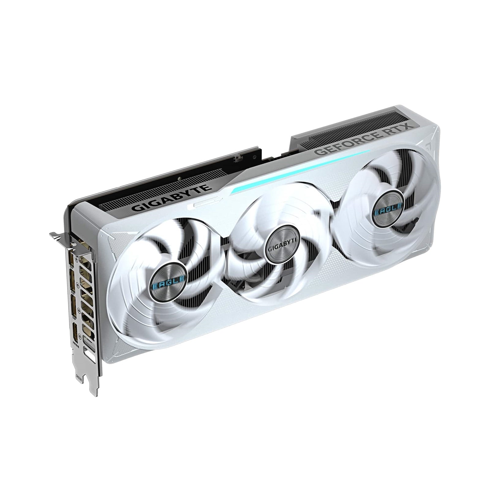 Gigabyte NVIDIA GeForce RTX 5070 Ti EAGLE OC ICE SFF 16G Graphics Card, 16GB GDDR7, 8960 CUDA Cores, 2542 MHz Core Clock, Triple Fan, White, 3x DisplayPorts / 1x HDMI Port