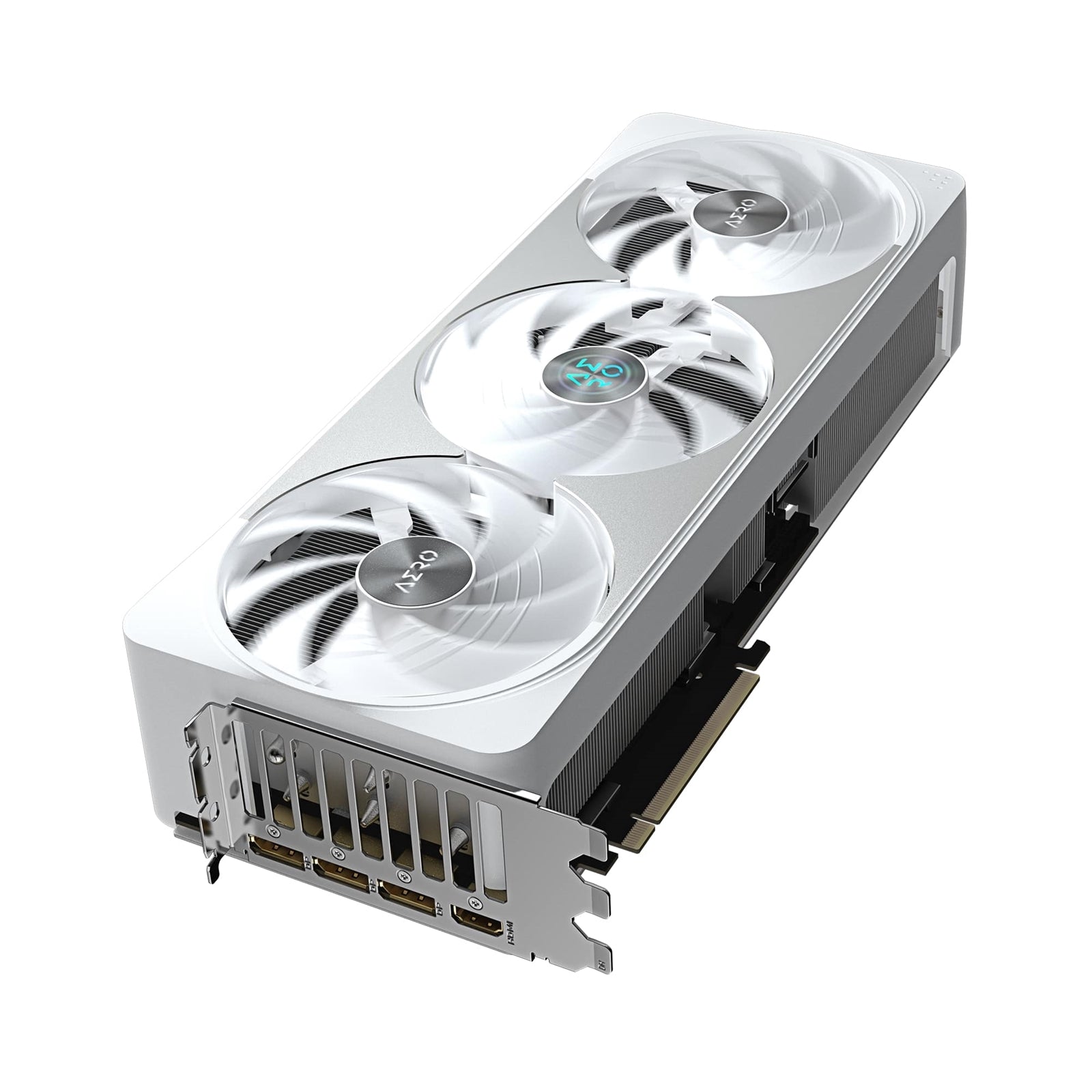 Gigabyte NVIDIA GeForce RTX 5070 Ti AERO OC 16G Graphics Card, 16GB GDDR7, 8960 CUDA Cores, 2588 MHz Core Clock, Triple Fan, White, RGB, 3x DisplayPorts / 1x HDMI Port