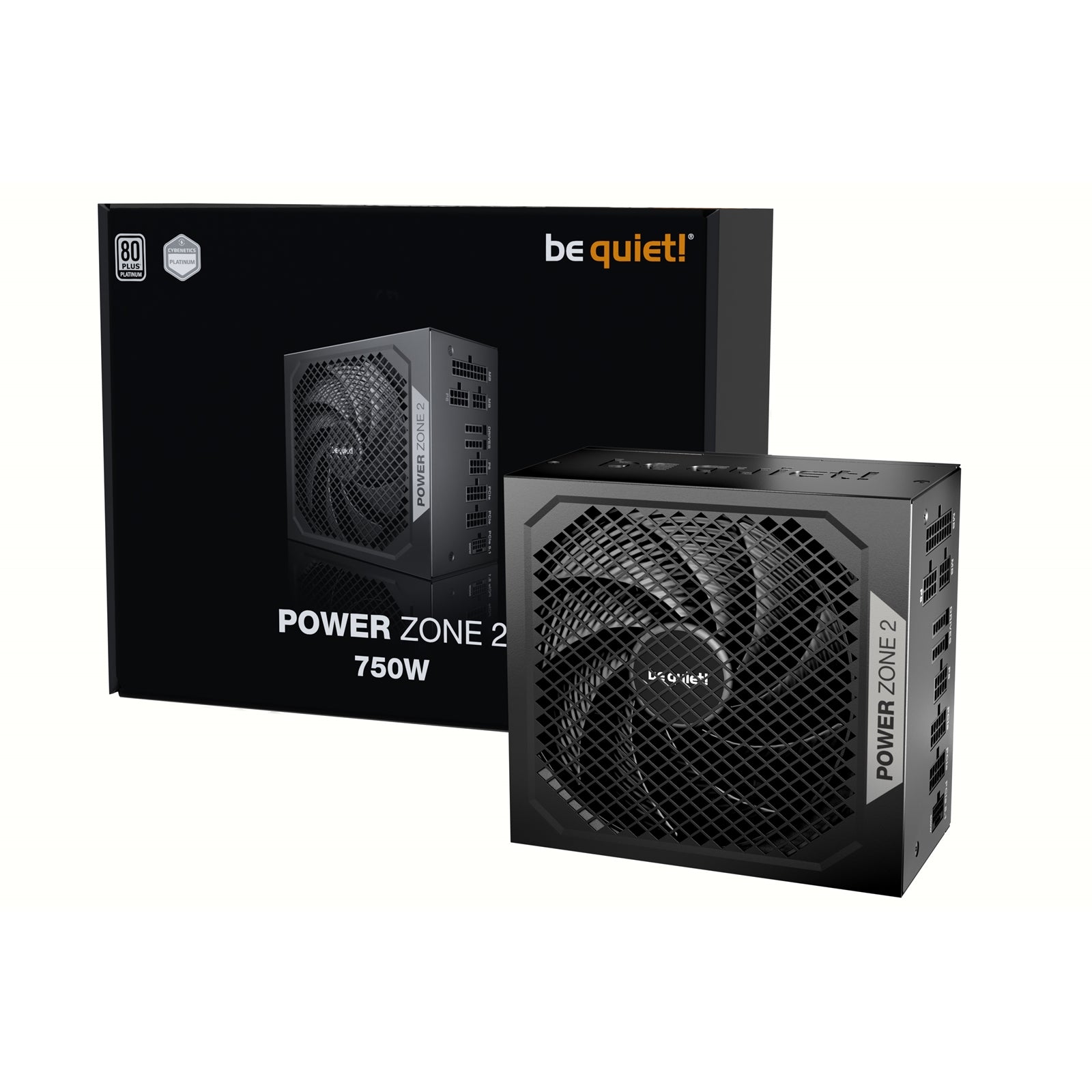 be quiet! Power Zone 2 750W PSU - 80 PLUS Platinum, Semi-Passive Cooling, Pure Wings 3 Fan, PCIe 5.1/ATX 3.1 Compatibility, 10-Year Warranty