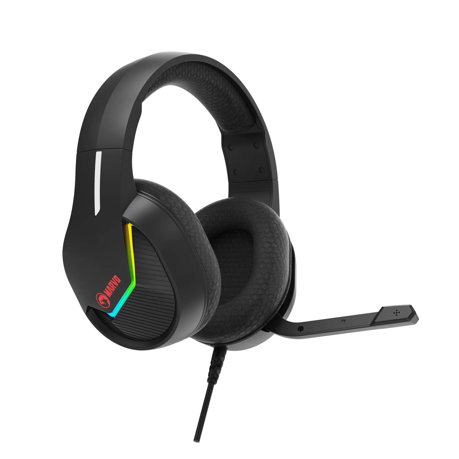 Marvo Scorpion H8618 Tactic 40 USB 2.0 Wired Gaming RGB Headset (Black)