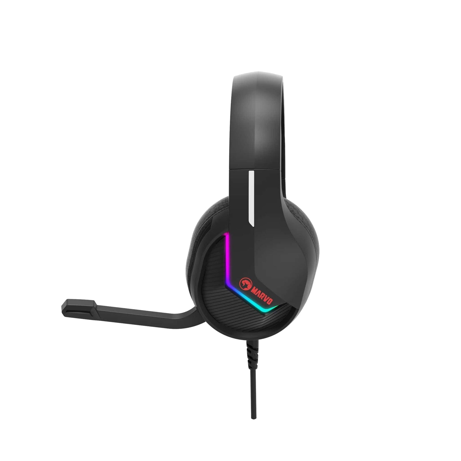 Marvo Scorpion H8618 Tactic 40 USB 2.0 Wired Gaming RGB Headset (Black)