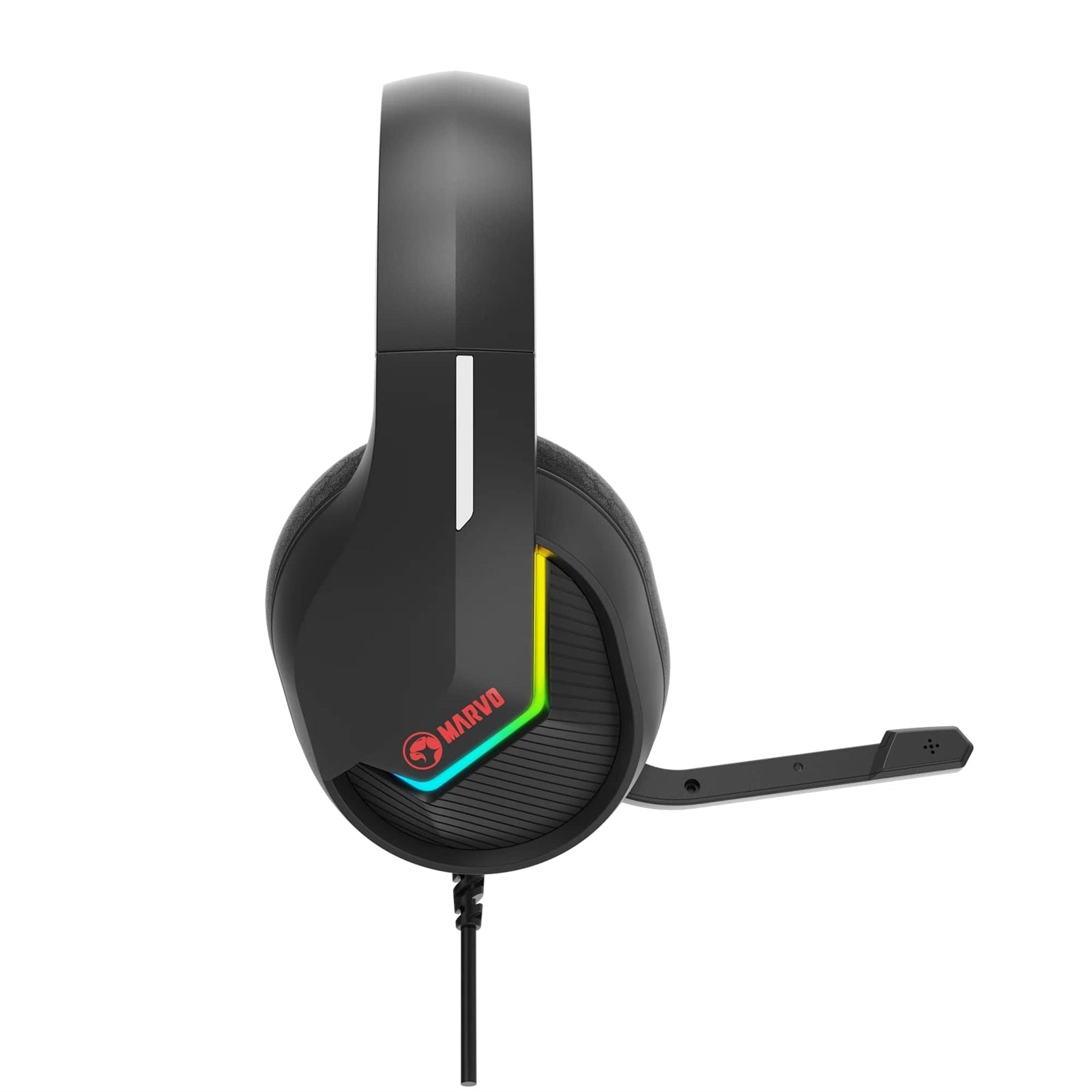 Marvo Scorpion H8618 Tactic 40 USB 2.0 Wired Gaming RGB Headset (Black)